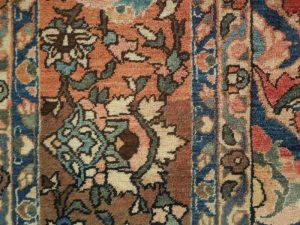 color variation in authentic Oriental rug