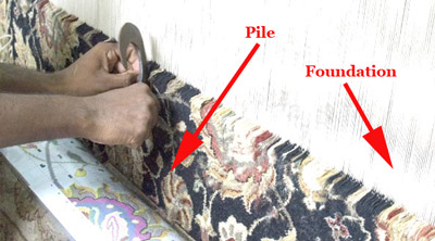 Foundation And Pile Of A Rug