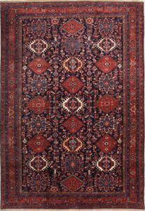 120 Year Old Antique Karaja Persian Rug