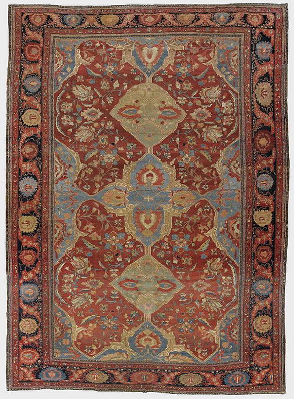 This rug is representative of a typical Fereghan Sarouk design