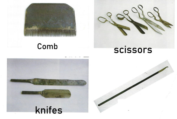 Comb, Scissor And Knife