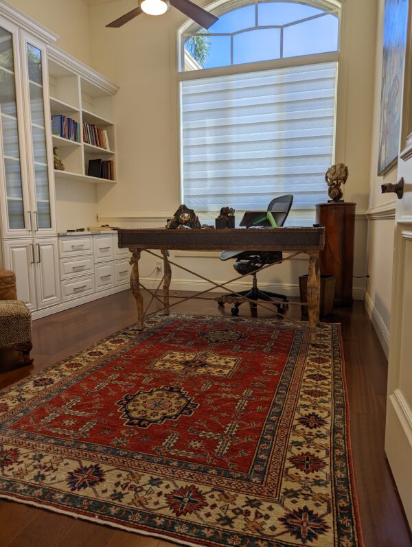 Kazak Rug in Client Home Office