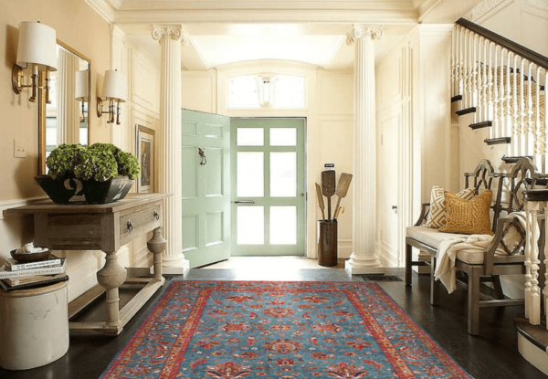 Kazak rug in the hallway