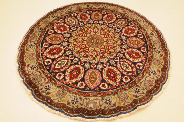Round Tabriz Persian Rug