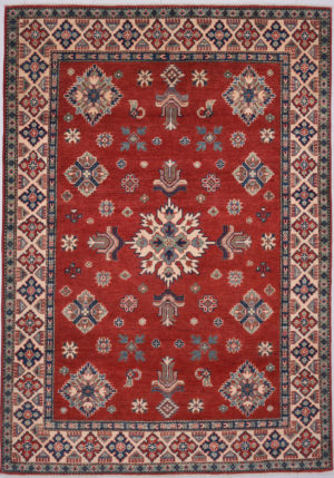 Red Kazak 8'11" x 12'2" Geometrical Design