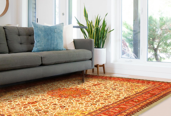 Mashad Rug in the Living Room