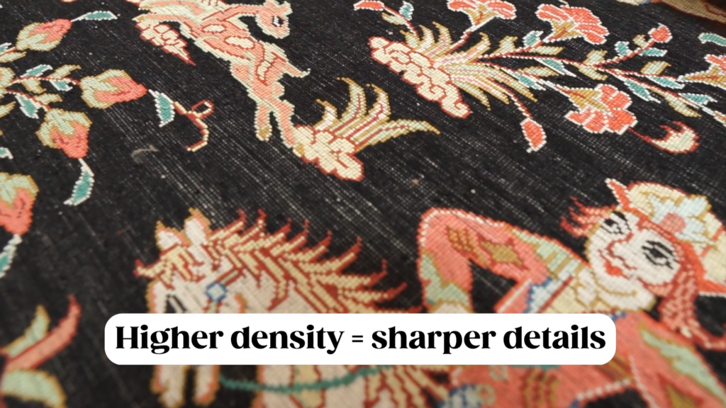 higher density - sharp details
