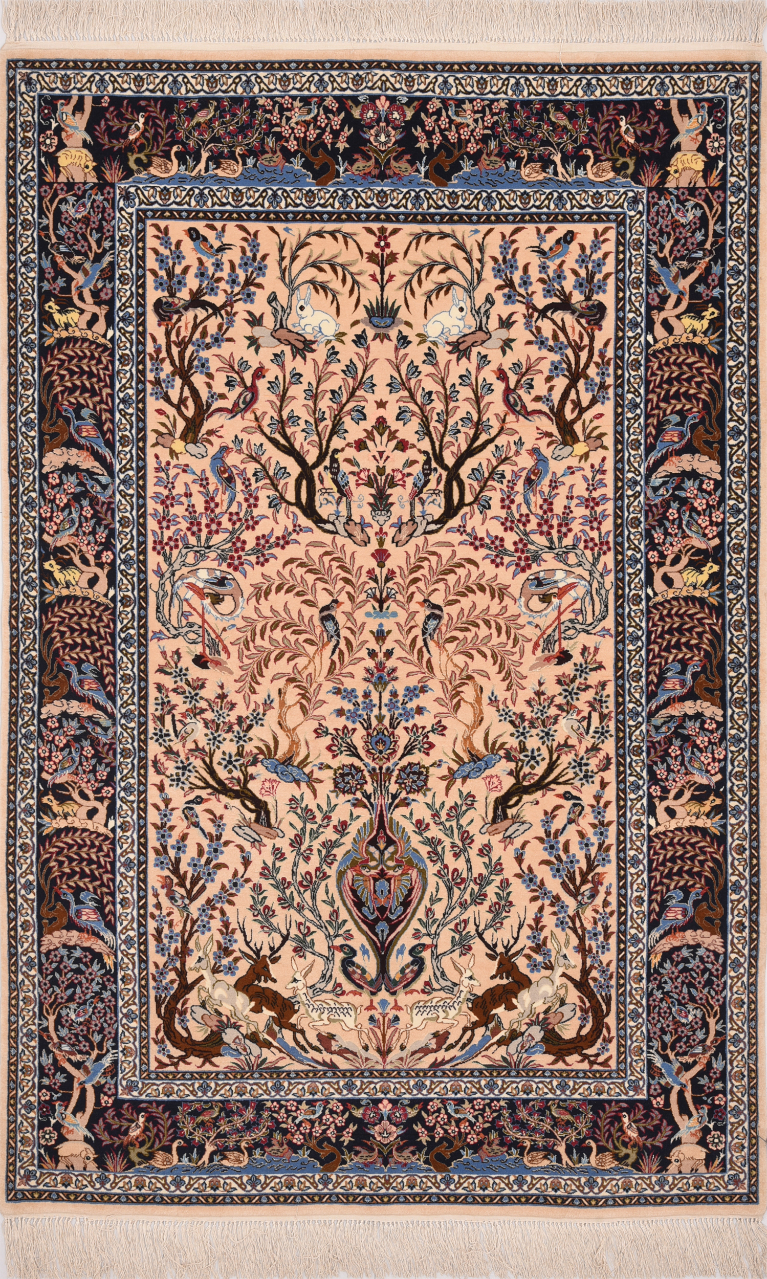3'8'' x 5'7'' Isfahan Authentic Persian Rug | Catalina Rug