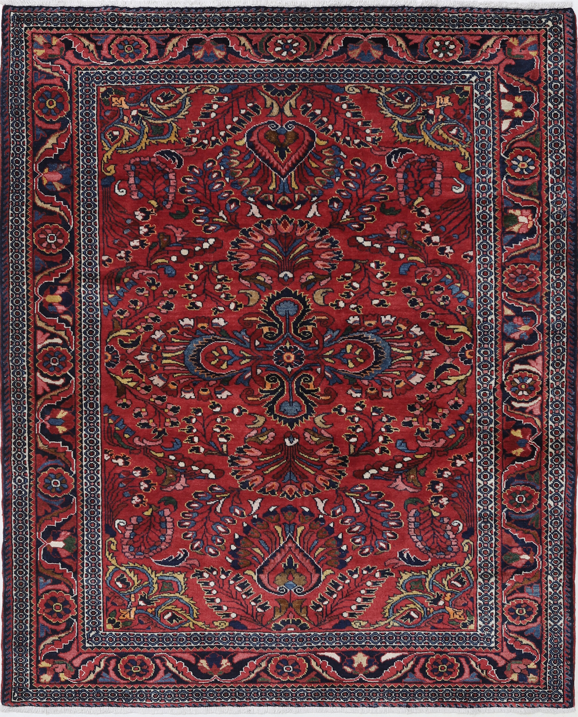 5’2″ x 6’4″ Sarouk  Lilian Authentic Persian Rug