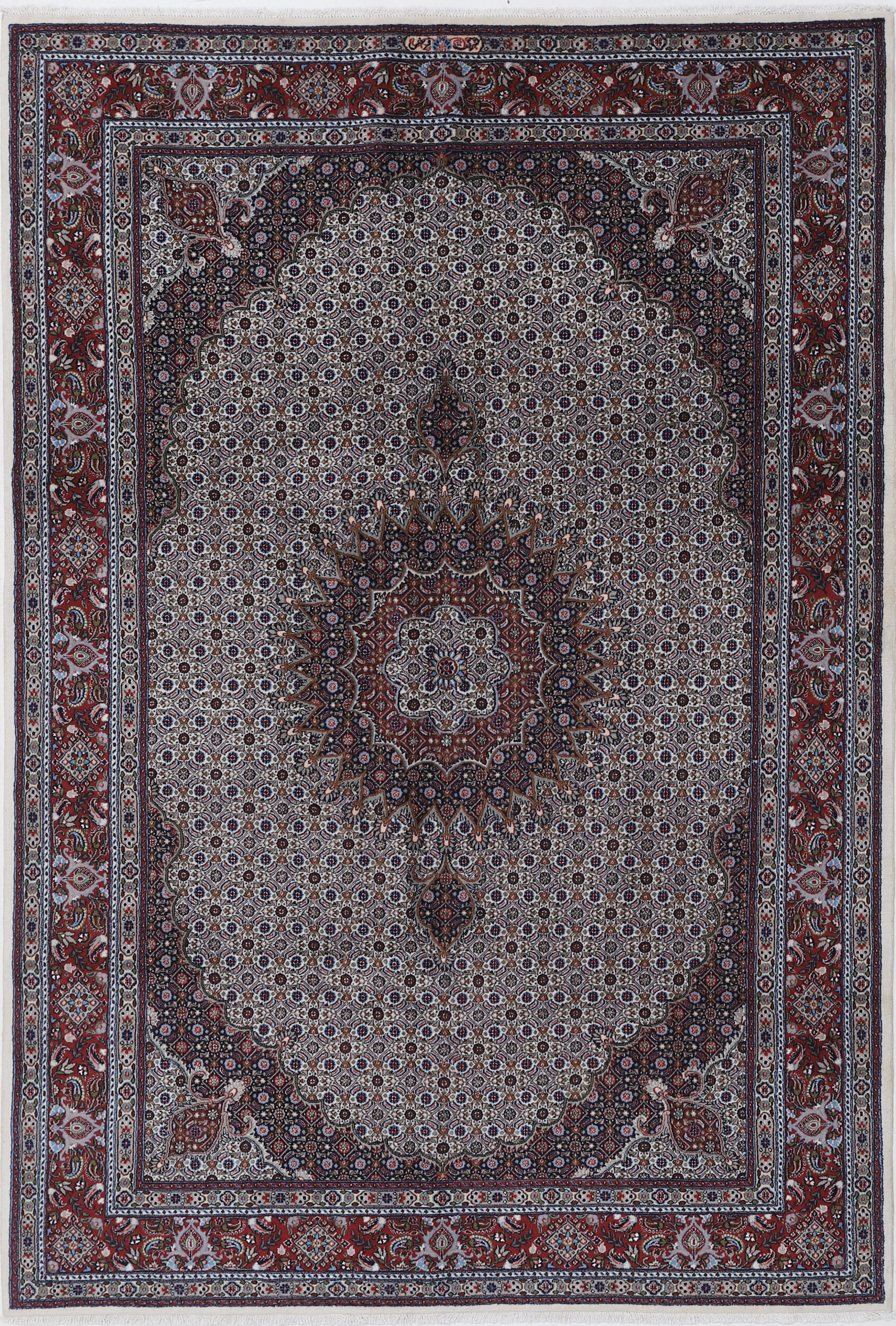 6’7″ x 9’9″‘ Moud Mashad Authentic Persian Rug