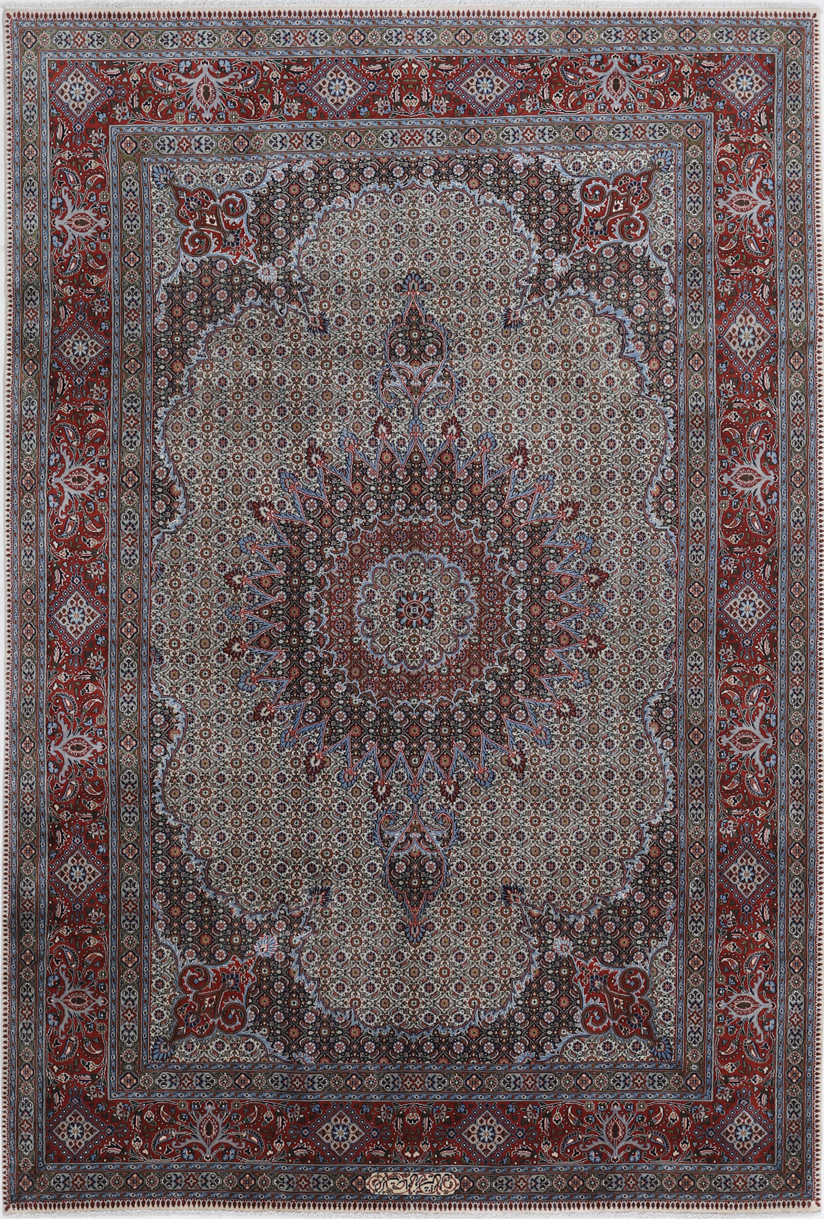 Moud 6’7″ x 10′ Moud Mashad Authentic Persian Rug