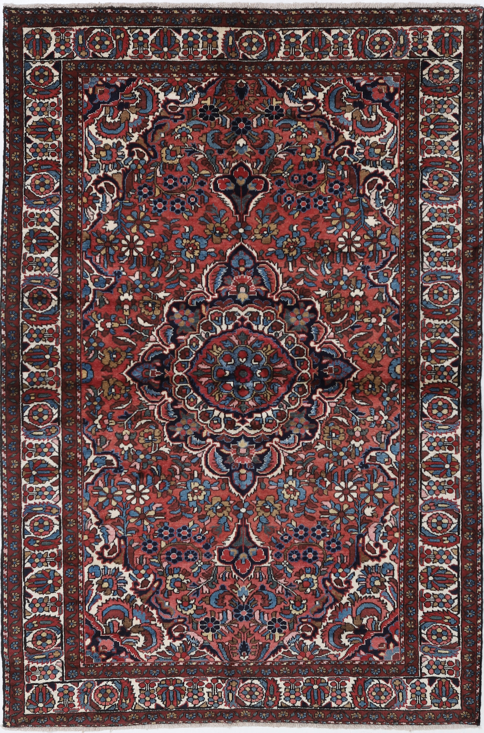 4’8″ x 6’9″ Hamadan Authentic Persian Rug - thumbnail 4