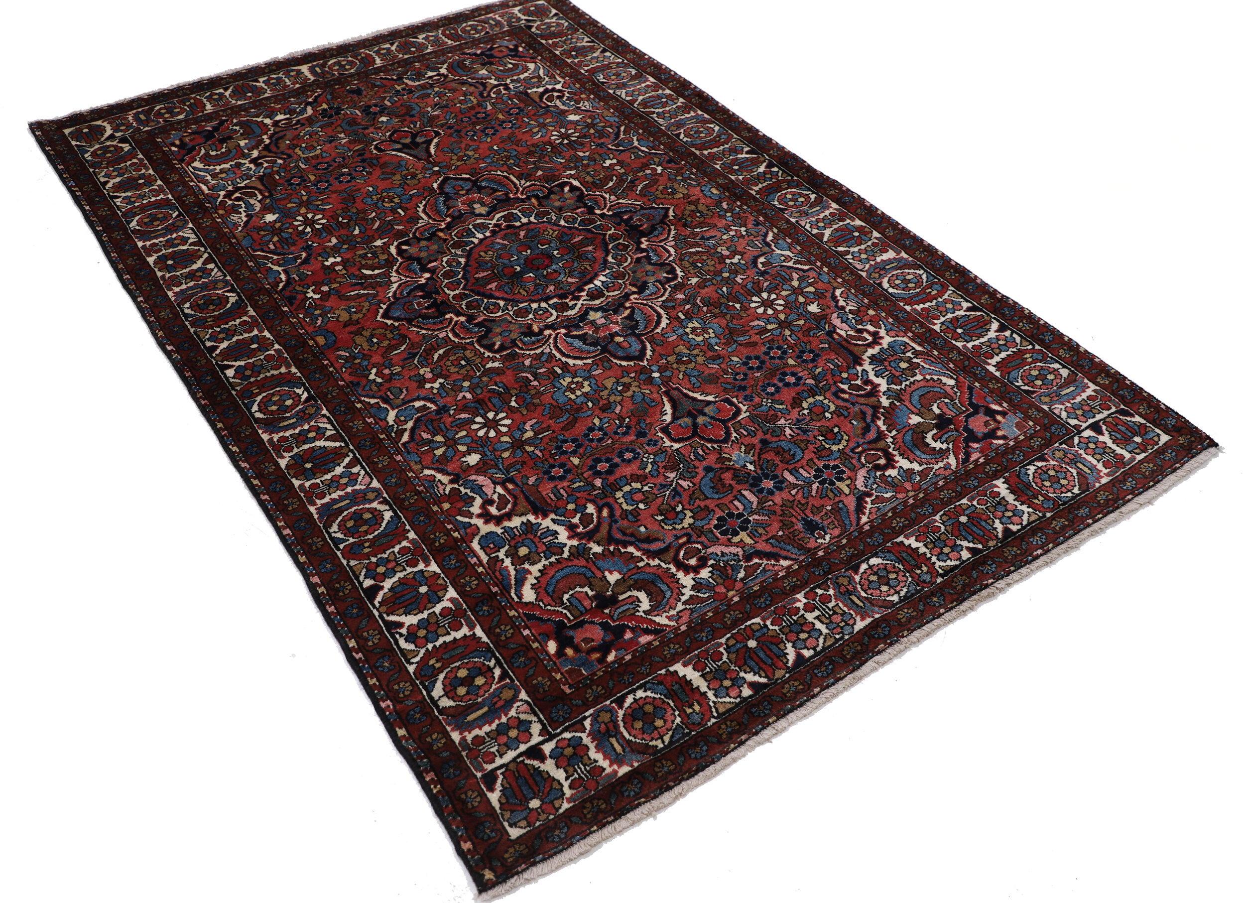4’8″ x 6’9″ Hamadan Authentic Persian Rug - thumbnail 3