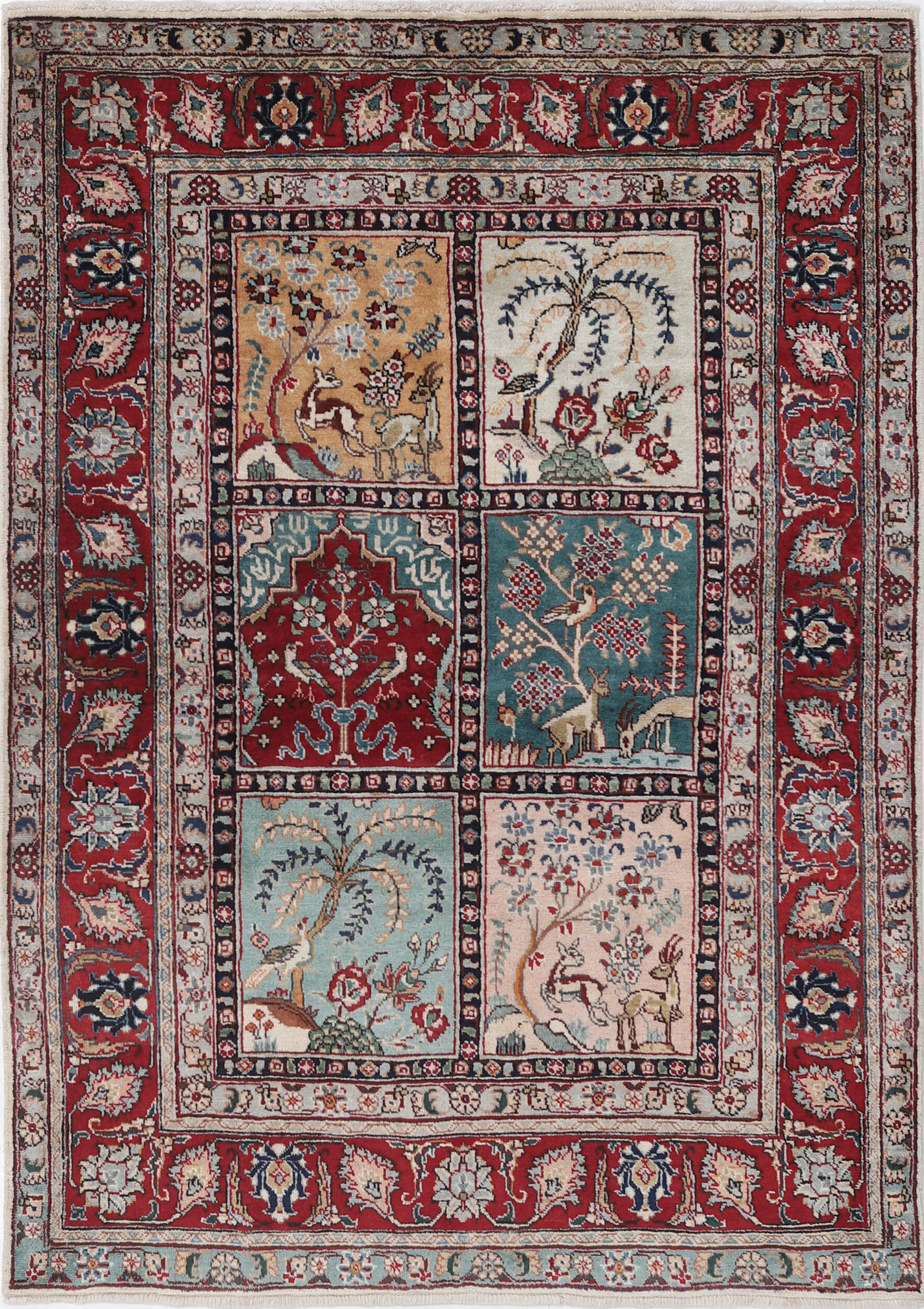 4’7″ x 6’4″ Tabriz  Authentic Persian Rug