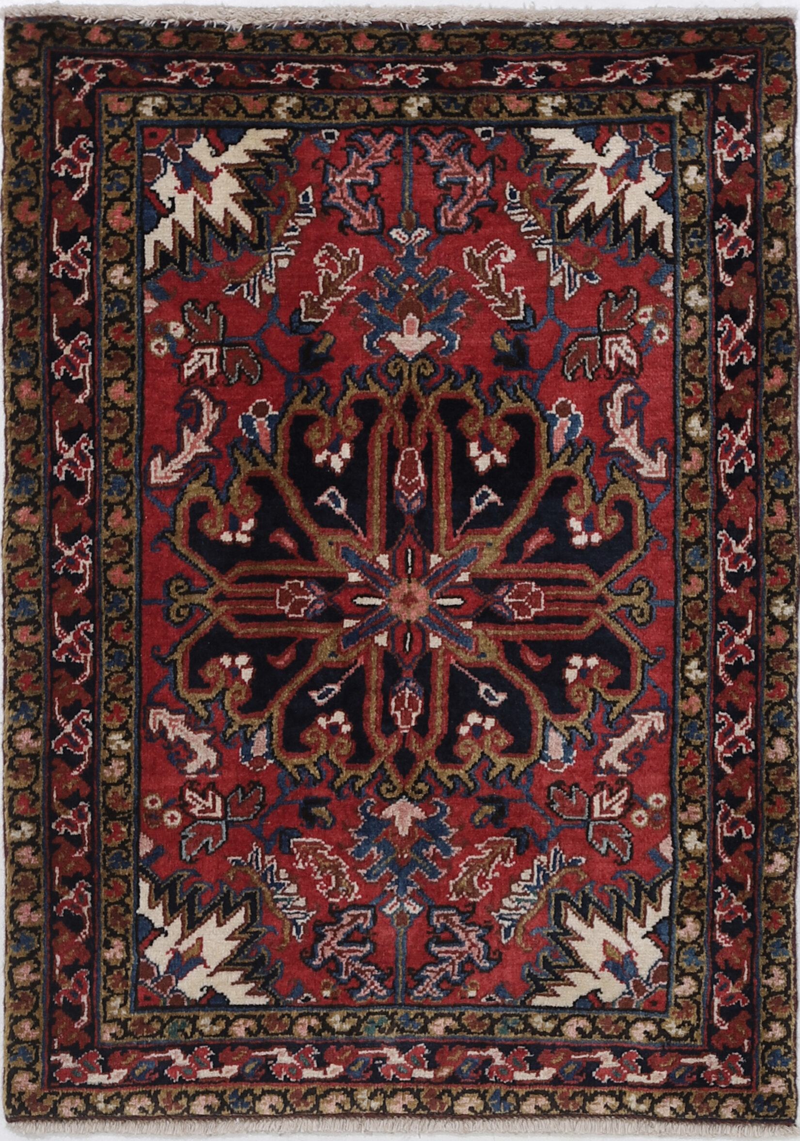 2’8″ x 3’10” Heriz Authentic Persian Rug