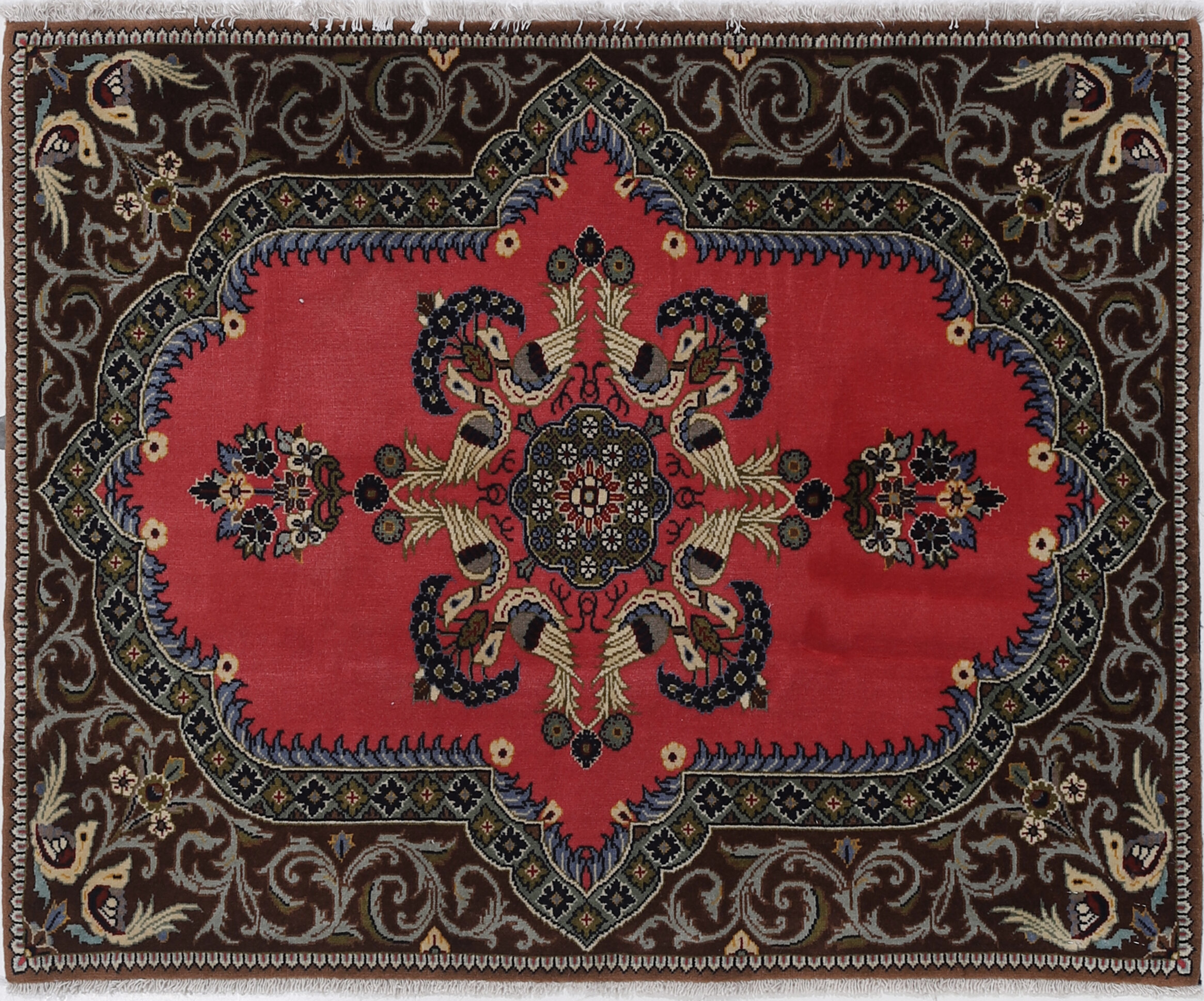 2’6″ x 3’3″ Kashan Authentic Persian Rug
