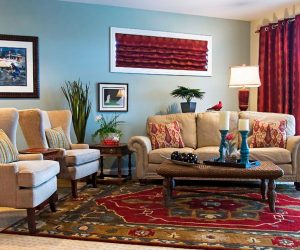 Red Persian Rug Living Room Southwestern Pattern Multicolor Rugs Come With Striped Pattern a37