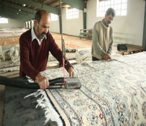 Persian rug shaving